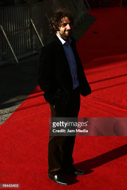 Mexican actor Jose Maria de Tavira poses on the red carpet of the 2010 Ariel Awards at the Sala Nezahualcoyotl on April 13, 2010 in Mexico City,...
