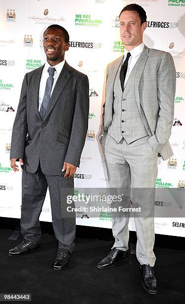 Shaun Wright-Philips and Wayne Bridge attend Fashion Kicks in aid of Macmillan Cancer Relief at Old Trafford Cricket ground on April 13, 2010 in...