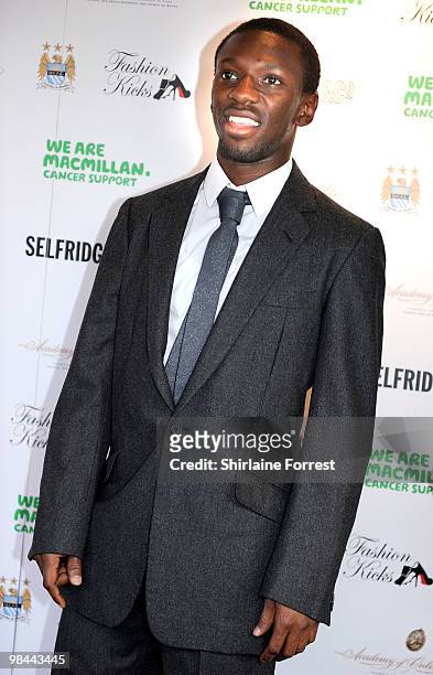 Shaun Wright-Philips attends Fashion Kicks in aid of Macmillan Cancer Relief at Old Trafford Cricket ground on April 13, 2010 in Manchester, England.