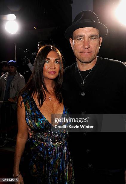 Tanya Jones and actor Vinnie Jones arrive at the premiere of Lionsgate's "Kick-Ass" held at The Cinerama Dome at the Arclight Hollywood on April 13,...