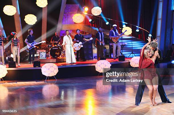 Episode 1004A" - Musical group Sade, headlined by lead vocalist Sade Adu, performed "Babyfather" on "Dancing with the Stars the Results Show,"...