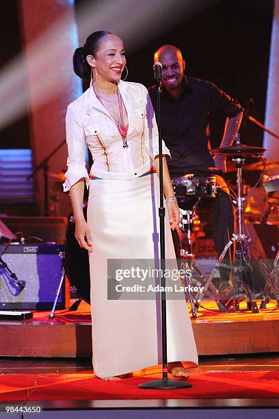 Episode 1004A" - Musical group Sade, headlined by lead vocalist Sade Adu, performed "Babyfather" on "Dancing with the Stars the Results Show,"...