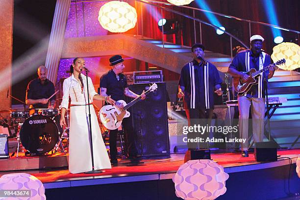 Episode 1004A" - Musical group Sade, headlined by lead vocalist Sade Adu, performed "Babyfather" on "Dancing with the Stars the Results Show,"...