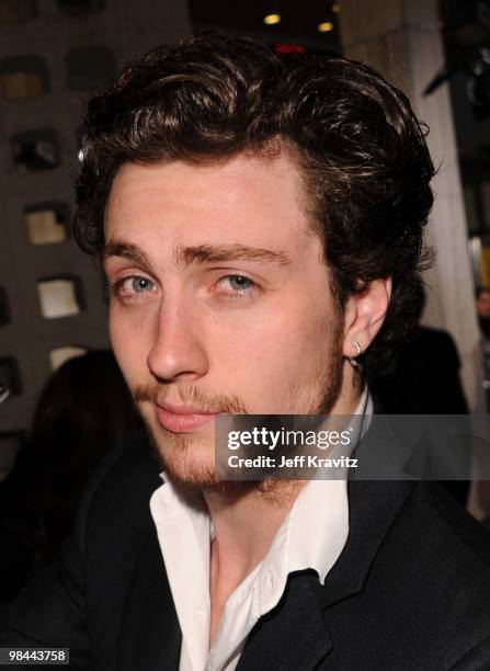 Actor Aaron Johnson arrives at the "Kick-Ass" premiere held at ArcLight Hollywood on April 13, 2010 in Hollywood, California.