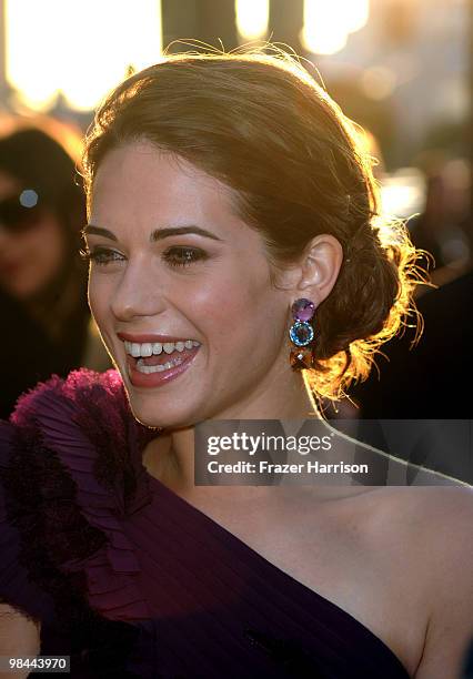 Actress Lyndsy Fonseca arrives at the 'Kick-Ass' premiere held at ArcLight Hollywood on April 13, 2010 in Hollywood, California.