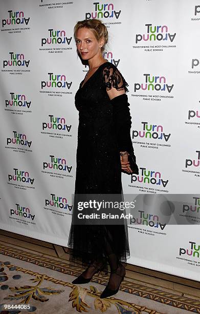 Actress Uma Thurman attends the 2010 Turnaround For Children benefit dinner at The Plaza Hotel on April 13, 2010 in New York City.