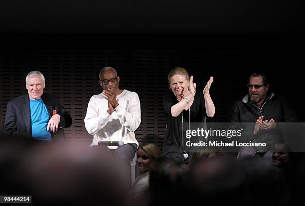 Dancers Jaques D�Amboise and Bill Jones, actress Liv Ullmann and artist Julian Schnabel take part in a Q&A following the HBO documentary screening of...
