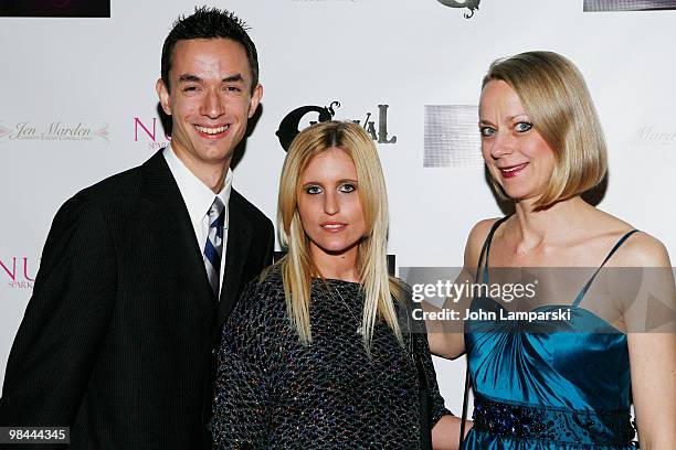 Matt Wayne, Jen Marden and Karen Biehl attend Night of Magic & Mystique at Carnival to Benefit the March of Dimes at Carnival at Bowlmor Lanes on...