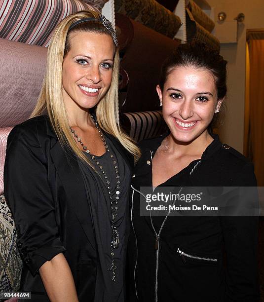 Dina Manzo and Lexi Manzo attends Jill Zarin's "Secrets Of A Jewish Mother" Book Launch Party at Zarin Fabrics on April 13, 2010 in New York City.