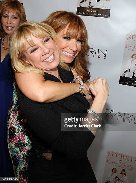 Ramona Singer and Jill Zarin attend Jill Zarin's "Secrets Of A Jewish Mother" book launch party at Zarin Fabrics on April 13, 2010 in New York City.