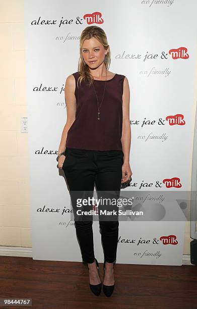 Actress Amy Smart attends the Alexx Jae And Milk FW10 Collection launch party at Milk Boutique on April 13, 2010 in Los Angeles, California.