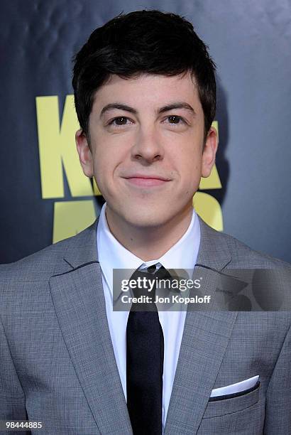 Actor Christopher Mintz-Plasse arrives to the Los Angeles Premiere "KICK-ASS" at ArcLight Cinemas Cinerama Dome on April 13, 2010 in Hollywood,...