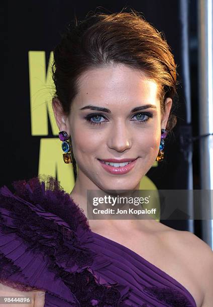 Actress Lyndsy Fonseca arrives to the Los Angeles Premiere "KICK-ASS" at ArcLight Cinemas Cinerama Dome on April 13, 2010 in Hollywood, California.