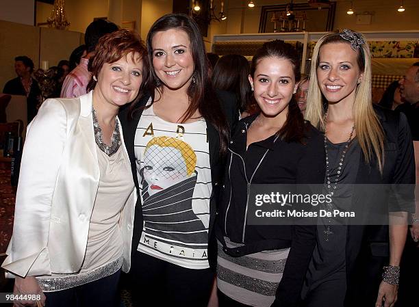 Caroline Manzo, Lauren Manzo, Lexi Manzo, and Dina Manzo attend Jill Zarin's "Secrets Of A Jewish Mother" Book Launch Party at Zarin Fabrics on April...