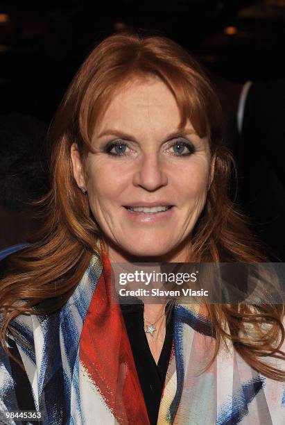 Sarah Ferguson, Duchess of York attends the Miracle Corners of the World Annual Gala dinner celebration at the NYU Africa House - Kimmel Center on...