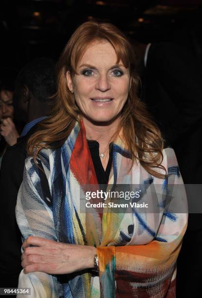 Sarah Ferguson, Duchess of York attends the Miracle Corners of the World Annual Gala dinner celebration at the NYU Africa House - Kimmel Center on...