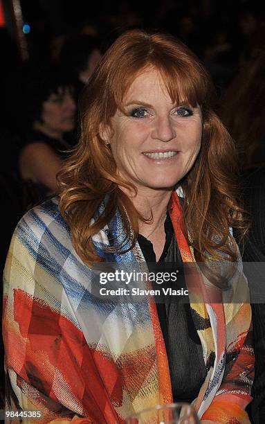 Sarah Ferguson, Duchess of York attends the Miracle Corners of the World Annual Gala dinner celebration at the NYU Africa House - Kimmel Center on...