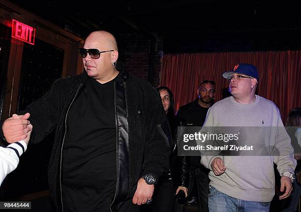 Fat Joe and Macho shoots the "Slow Motion" video on April 12, 2010 in New York City.