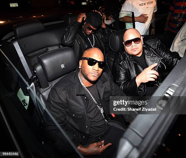 Fat Joe, Sean "Diddy" Combs and Young Jeezy shoots the "Slow Motion" video on April 12, 2010 in New York City.