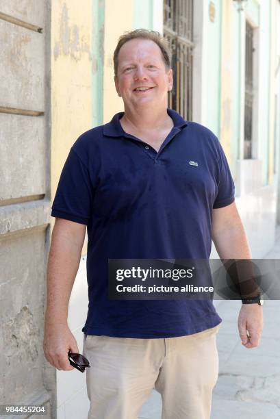 June 2018, Germany, Cuba: Ralf Kokemueller, producer and head of the BB Group, during the presentation of the first Cuban musical "Carmen la Cubana"....