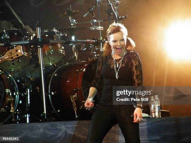 Anette Olzon of Nightwish performs on stage at Bloodstock Open Air on August 17th, 2008 in Walton-on-Trent, Derbyshire, England.