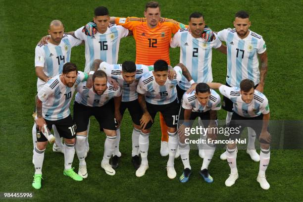Argentina pose prior to during the 2018 FIFA World Cup Russia group D match between Nigeria and Argentina at Saint Petersburg Stadium on June 26,...