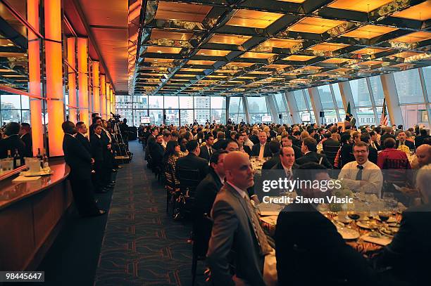 The atmosphere at the Miracle Corners of the World Annual Gala dinner celebration at the NYU Africa House - Kimmel Center on April 13, 2010 in New...