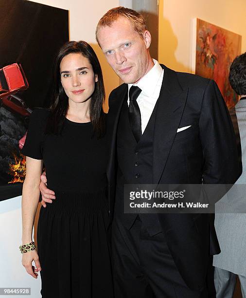 Actors Jennifer Connelly and Paul Bettany attends the 2010 Tribeca Ball at the New York Academy of Art on April 13, 2010 in New York City.
