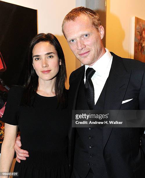 Actors Jennifer Connelly and Paul Bettany attends the 2010 Tribeca Ball at the New York Academy of Art on April 13, 2010 in New York City.