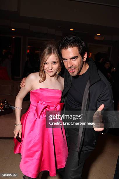 Chloe Moretz and Eli Roth at Lionsgate's Los Angeles Premiere of 'Kick Ass' on April 13, 2010 at Arclight Cinerama Dome in Hollywood, California.