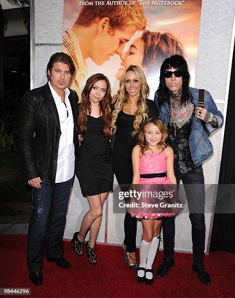 Billy Ray Cyrus and Executive producer Tish Cyrus and Family attends the "The Last Song" Los Angeles Premiere at ArcLight Hollywood on March 25, 2010...