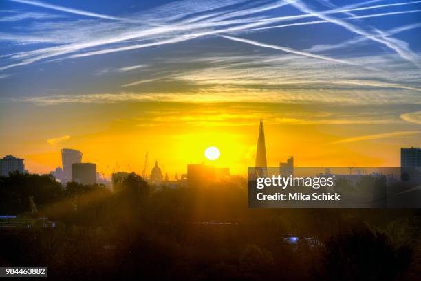 another london sunrise - schick stock pictures, royalty-free photos & images