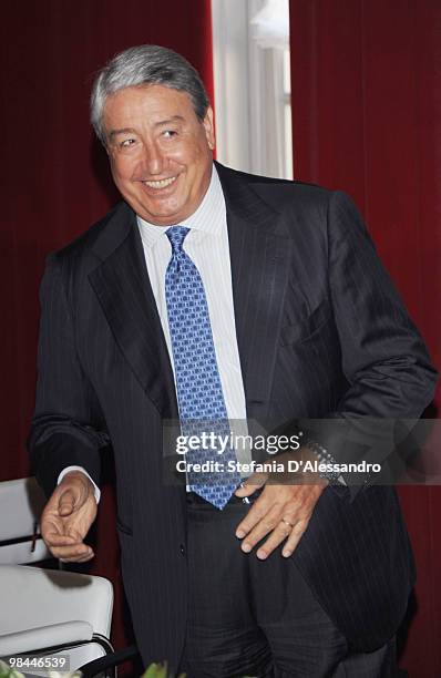 Lucio Stanca, attends a press conference with the General Manager of Expo 2015 Lucio Stanca held at Palazzo Reale on April 14, 2010 in Milan, Italy.