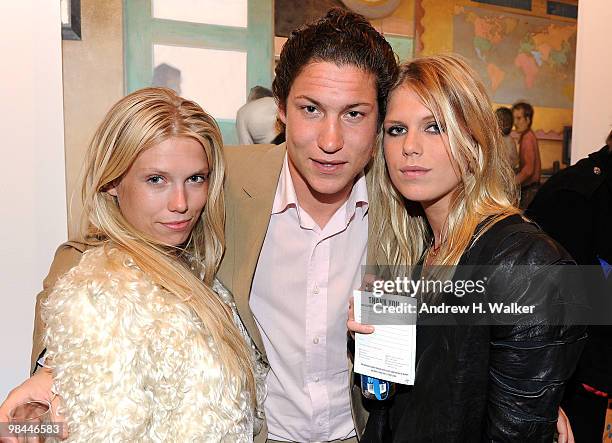 Theodora Richards, Vito Schnabel and Alexandra Richards attend the 2010 Tribeca Ball at the New York Academy of Art on April 13, 2010 in New York...