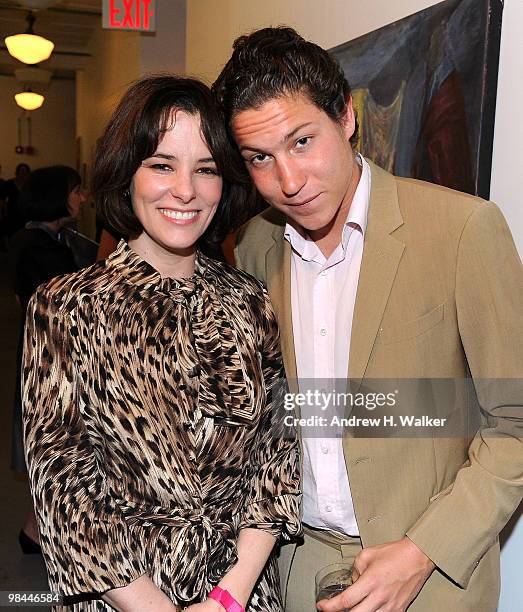 Parker Posey and Vito Schnabel attend the 2010 Tribeca Ball at the New York Academy of Art on April 13, 2010 in New York City.
