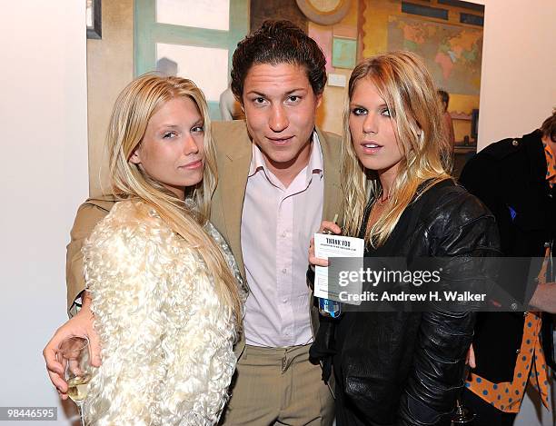 Theodora Richards, Vito Schnabel and Alexandra Richards attend the 2010 Tribeca Ball at the New York Academy of Art on April 13, 2010 in New York...