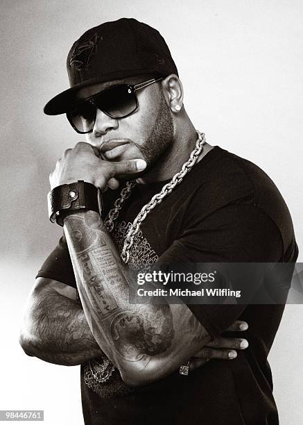 Rapper Flo Rida poses for a portrait shoot in Munich on June 29, 2009.