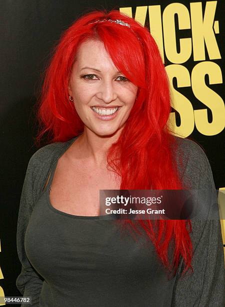 Writer Jane Goldman arrives to the Los Angeles premiere of 'KICK-ASS' at the Cinerama Dome on April 13, 2010 in Hollywood, California.