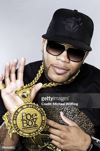 Rapper Flo Rida pose for a portrait shoot in Munich on June 29, 2009.