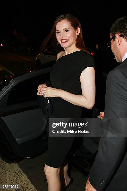 Academy Award Winner Geena Davis arrives at the premiere of "Accidents Happen" at The Cremorne Orpheum on April 14, 2010 in Sydney, Australia.