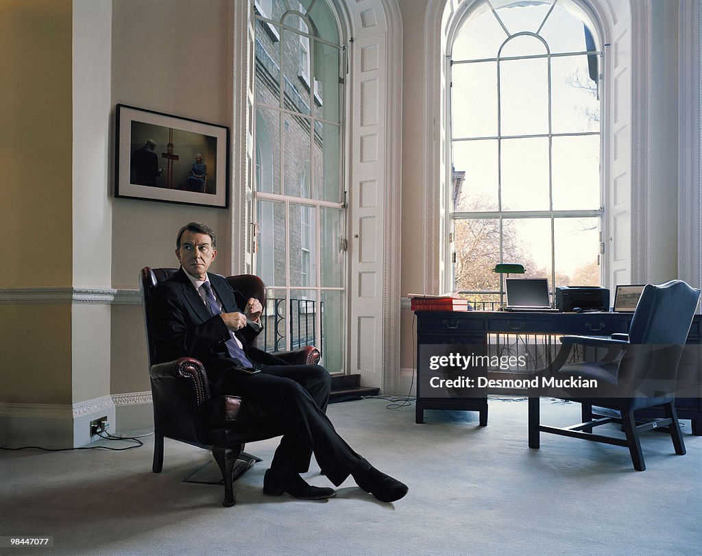 UK politician Peter Mandelson poses for a portrait shoot in London on