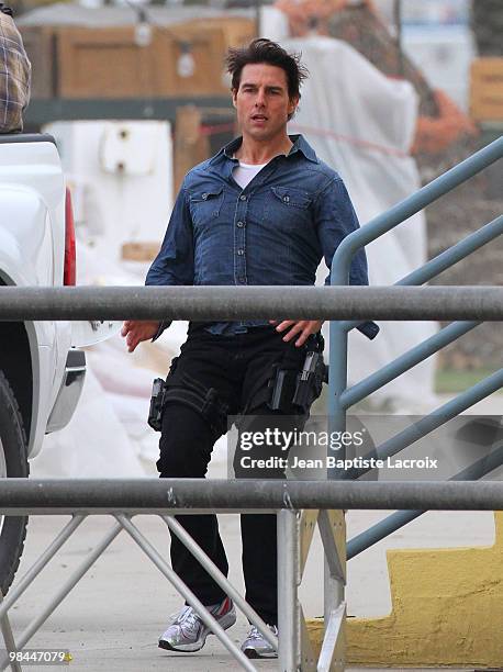 Tom Cruise on location for "Knight and Day" on January 25, 2010 in Los Angeles, California.