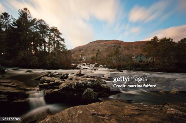 falls of dochart - fulford stock pictures, royalty-free photos & images