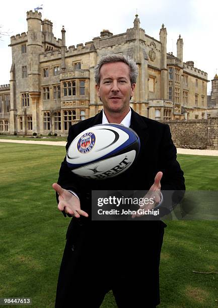 Bruce Craig, Bath Rugby's new owner poses after the press conference today to unveil Farleigh House, on the outskirts of Bath, as the club's new...