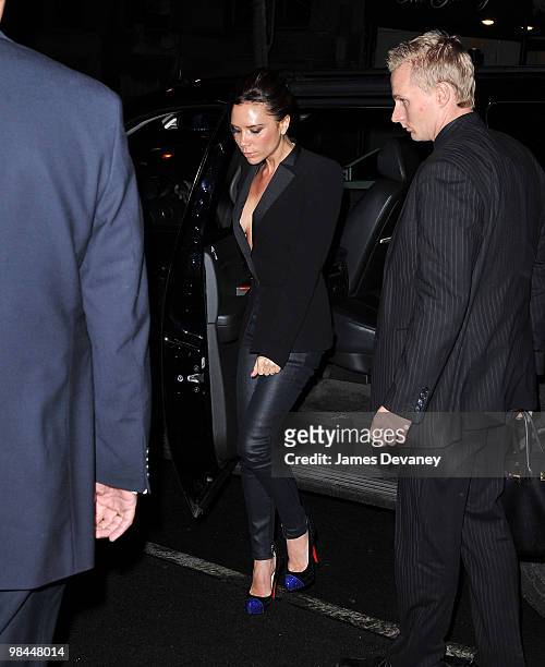 Victoria Beckham leaves Bergdorf Goodman on February 16, 2010 in New York City.
