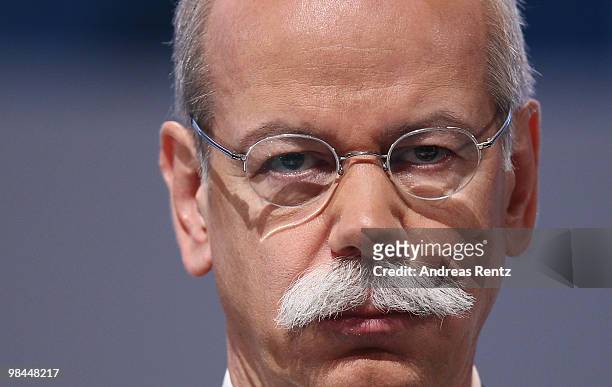 Dieter Zetsche, CEO of Daimler AG, looks on at the company's annual shareholder's meeting at Messe Berlin on April 14, 2010 in Berlin, Germany....