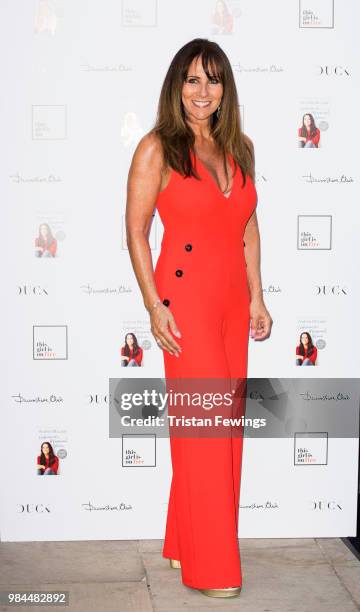 Linda Lusardi attends a party to launch Andrea McLean's new book "Confessions of a Menopausal Woman" at Devonshire Club on June 26, 2018 in London,...