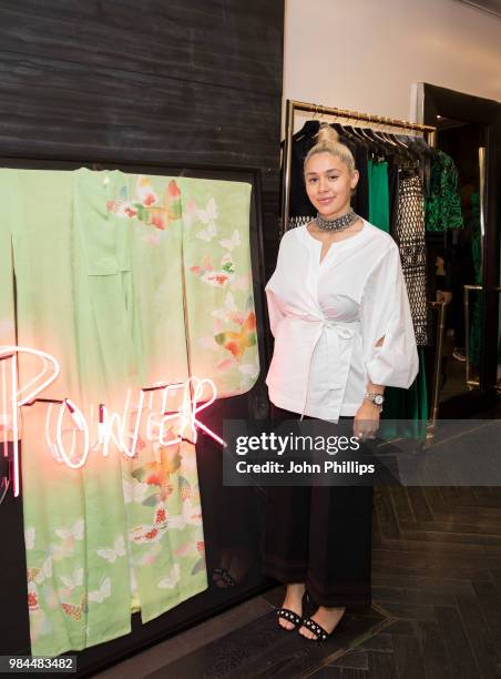 Artist Eve De Haan attends the Amanda Wakeley Art Party at 18 Albemarle Street on June 26, 2018 in London, England.