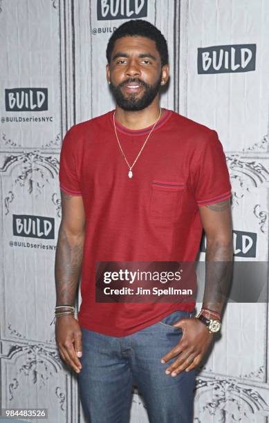 Actor Kyrie Irving attends the Build Series to discuss "Uncle Drew" at Build Studio on June 26, 2018 in New York City.