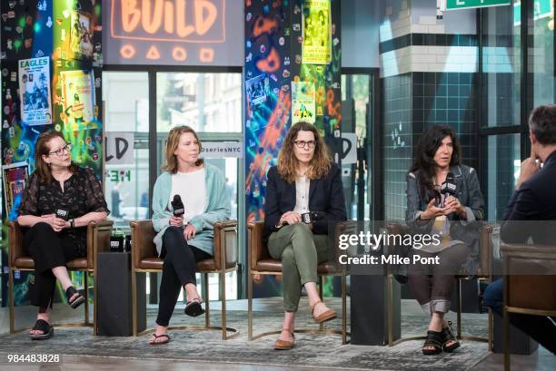 Anne Harrison, Linda Reisman, Anne Rosellini, Debra Granik visit Build Series to discuss "Leave No Trace" at Build Studio on June 26, 2018 in New...